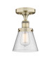 INNOVATIONS 616-1F-AB-G64 Cone 1 6.5 inch Semi-Flush Mount Antique Brass