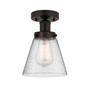 INNOVATIONS 616-1F-OB-G64 Cone 1 Light 6.5 inch Semi-Flush Mount Oil Rubbed Bronze