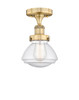 INNOVATIONS 616-1F-BB-G324 Olean 1 6.5 inch Semi-Flush Mount Brushed Brass