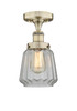 INNOVATIONS 616-1F-AB-G142 Chatham 1 6.5 inch Semi-Flush Mount Antique Brass