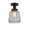 INNOVATIONS 616-1F-OB-G142 Chatham 1 Light 6.5 inch Semi-Flush Mount Oil Rubbed Bronze