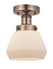 INNOVATIONS 616-1F-AC-G171 Fulton 1 6.5 inch Semi-Flush Mount Antique Copper