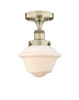INNOVATIONS 616-1F-AB-G531 Oxford 1 6.5 inch Semi-Flush Mount Antique Brass