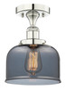 INNOVATIONS 616-1F-PN-G73 Bell 1 6.5 inch Semi-Flush Mount Polished Nickel