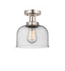 INNOVATIONS 616-1F-SN-G74 Bell 1 Light 6.5 inch Semi-Flush Mount Brushed Satin Nickel