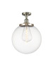 INNOVATIONS 517-1CH-SN-G202-14 Beacon 1 Light 14 inch Semi-Flush Mount Brushed Satin Nickel