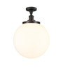 INNOVATIONS 517-1CH-OB-G201-14 Beacon 1 Light 14 inch Semi-Flush Mount Oil Rubbed Bronze