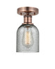 INNOVATIONS 616-1F-AC-G257 Caledonia 1 5 inch Semi-Flush Mount Antique Copper