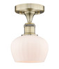 INNOVATIONS 616-1F-AB-G91 Fenton 1 6.5 inch Semi-Flush Mount Antique Brass
