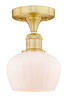 INNOVATIONS 616-1F-SG-G91 Fenton 1 6.5 inch Semi-Flush Mount Satin Gold