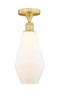 INNOVATIONS 616-1F-SG-G651-7 Cindyrella 1 7 inch Semi-Flush Mount Satin Gold