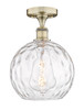 INNOVATIONS 616-1F-AB-G1215-10 Athens Water Glass 1 10 inch Semi-Flush Mount Antique Brass