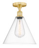 INNOVATIONS 616-1F-SG-GBC-122 Berkshire 1 12 inch Semi-Flush Mount Satin Gold
