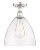 INNOVATIONS 616-1F-PN-GBD-122 Bristol Glass 1 12 inch Semi-Flush Mount Polished Nickel