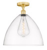 INNOVATIONS 616-1F-SG-GBD-162 Bristol Glass 1 16 inch Semi-Flush Mount Satin Gold