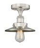 INNOVATIONS 616-1F-SN-M2-SN Railroad 1 Light Semi-Flush Mount part of the Franklin Restoration Collection Brushed Satin Nickel