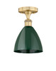 INNOVATIONS 616-1F-BB-MBD-75-GR Edison 1 7.5 inch Semi-Flush Mount Brushed Brass