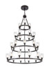 INNOVATIONS 820345-BK-G804 Saloon 30 50 inch Chandelier Matte Black