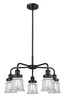 INNOVATIONS 916-5CR-BK-G182S Canton 5 23.25 inch Chandelier Matte Black