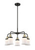 INNOVATIONS 916-5CR-BAB-G181S Canton 5 23.25 inch Chandelier Black Antique Brass