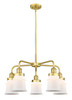 INNOVATIONS 916-5CR-SG-G181S Canton 5 23.25 inch Chandelier Satin Gold