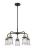 INNOVATIONS 916-5CR-BAB-G184S Canton 5 23.25 inch Chandelier Black Antique Brass