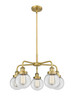 INNOVATIONS 916-5CR-BB-G202-6 Beacon 5 24 inch Chandelier Brushed Brass