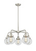 INNOVATIONS 916-5CR-SN-G202-6 Beacon 5 24 inch Chandelier Satin Nickel