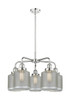 INNOVATIONS 916-5CR-PC-G262 Edison 5 24 inch Chandelier Polished Chrome