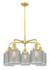 INNOVATIONS 916-5CR-SG-G262 Edison 5 24 inch Chandelier Satin Gold