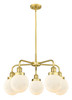 INNOVATIONS 916-5CR-SG-G201-6 Beacon 5 24 inch Chandelier Satin Gold