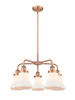 INNOVATIONS 916-5CR-AC-G191 Bellmont 5 24 inch Chandelier Antique Copper