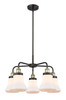 INNOVATIONS 916-5CR-BAB-G191 Bellmont 5 24 inch Chandelier Black Antique Brass