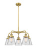 INNOVATIONS 916-5CR-BB-G62 Cone 5 24.25 inch Chandelier Brushed Brass