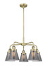 INNOVATIONS 916-5CR-AB-G63 Cone 5 24.25 inch Chandelier Antique Brass
