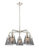 INNOVATIONS 916-5CR-PN-G63 Cone 5 24.25 inch Chandelier Polished Nickel