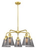 INNOVATIONS 916-5CR-SG-G63 Cone 5 24.25 inch Chandelier Satin Gold