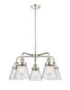 INNOVATIONS 916-5CR-PN-G64 Cone 5 24.25 inch Chandelier Polished Nickel