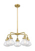 INNOVATIONS 916-5CR-BB-G322 Olean 5 24.5 inch Chandelier Brushed Brass