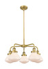 INNOVATIONS 916-5CR-BB-G321 Olean 5 24.5 inch Chandelier Brushed Brass