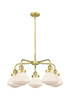 INNOVATIONS 916-5CR-SG-G321 Olean 5 24.5 inch Chandelier Satin Gold