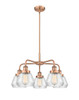 INNOVATIONS 916-5CR-AC-G172 Fulton 5 24.5 inch Chandelier Antique Copper