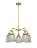 INNOVATIONS 916-5CR-AB-G142 Chatham 5 24.5 inch Chandelier Antique Brass
