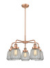 INNOVATIONS 916-5CR-AC-G142 Chatham 5 24.5 inch Chandelier Antique Copper