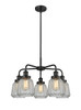INNOVATIONS 916-5CR-BK-G142 Chatham 5 24.5 inch Chandelier Matte Black