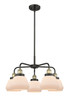 INNOVATIONS 916-5CR-BAB-G171 Fulton 5 24.5 inch Chandelier Black Antique Brass