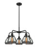 INNOVATIONS 916-5CR-BK-G173 Fulton 5 24.5 inch Chandelier Matte Black