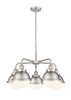 INNOVATIONS 916-5CR-SN-HFS-61-SN Ballston Urban 5 24.5 inch Chandelier Satin Nickel