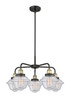 INNOVATIONS 916-5CR-BAB-G534 Oxford 5 24.5 inch Chandelier Black Antique Brass