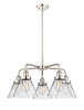 INNOVATIONS 916-5CR-PN-G42 Cone 5 25.75 inch Chandelier Polished Nickel